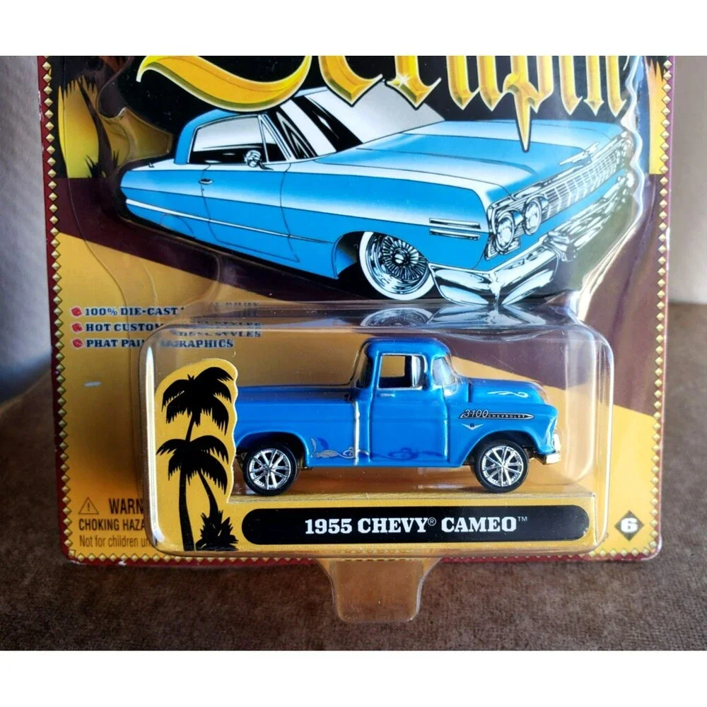 2003 Johnny Lightning 1955 CHEVY CAMEO SCRAPIN’ Blue Chevrolet Pickup Truck 1:64